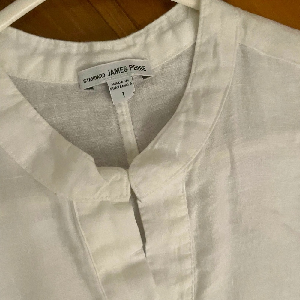 James Perse White linen Mini Dress - Picture 3 of 4